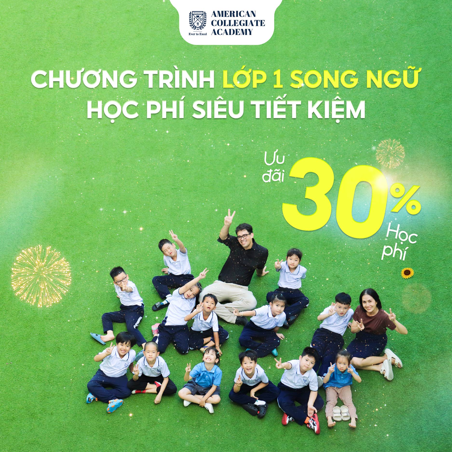 Tuyển sinh chương trình Lớp 1 Song Ngữ, Học phí siêu tiết kiệm - Ưu đãi 30% | ACA School